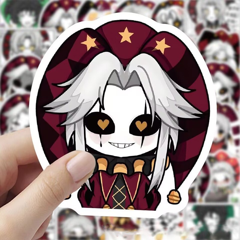 60PCS เกม Freak Circus Pierrot Harlequin Jester การ์ตูนสติกเกอร์ DIY โน้ตบุ๊คสเก็ตบอร์ดโทรศัพท์มังงะ Decals สติกเกอร์