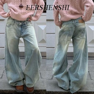 กางเกงยีนส์ขากว้างเอวสูงสไตล์ย้อนยุค ทรงตรง สไตล์ดั้งเดิมทัน…