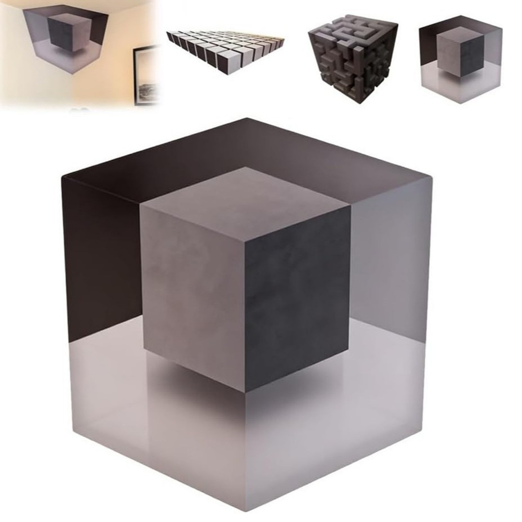 เบส|  มุมสติ๊กเกอร์ติดผนังลอยภาพลวงตารูปลอก 3d ภาพลวงตา Wall Art Peel และ Stick ที่ถอดออกได้ Cube มุมรูปลอกสําหรับห้องห้องนอนสํานักงานหอพักตกแต่งผนังที่ทันสมัย