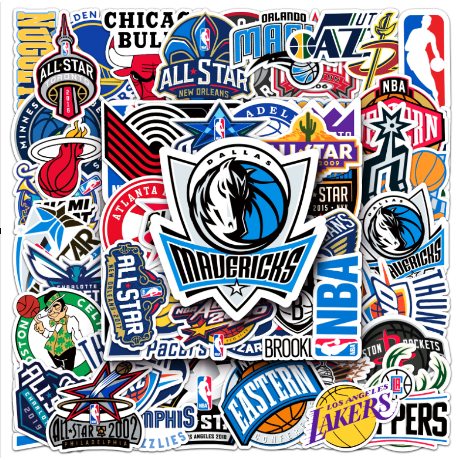 50 ชิ้นการ์ตูน NBA บาสเกตบอลกันน้ํา Home Decal สติกเกอร์ PC Labop กระเป๋าเดินทางหมวกนิรภัยสติกเกอร์ไ