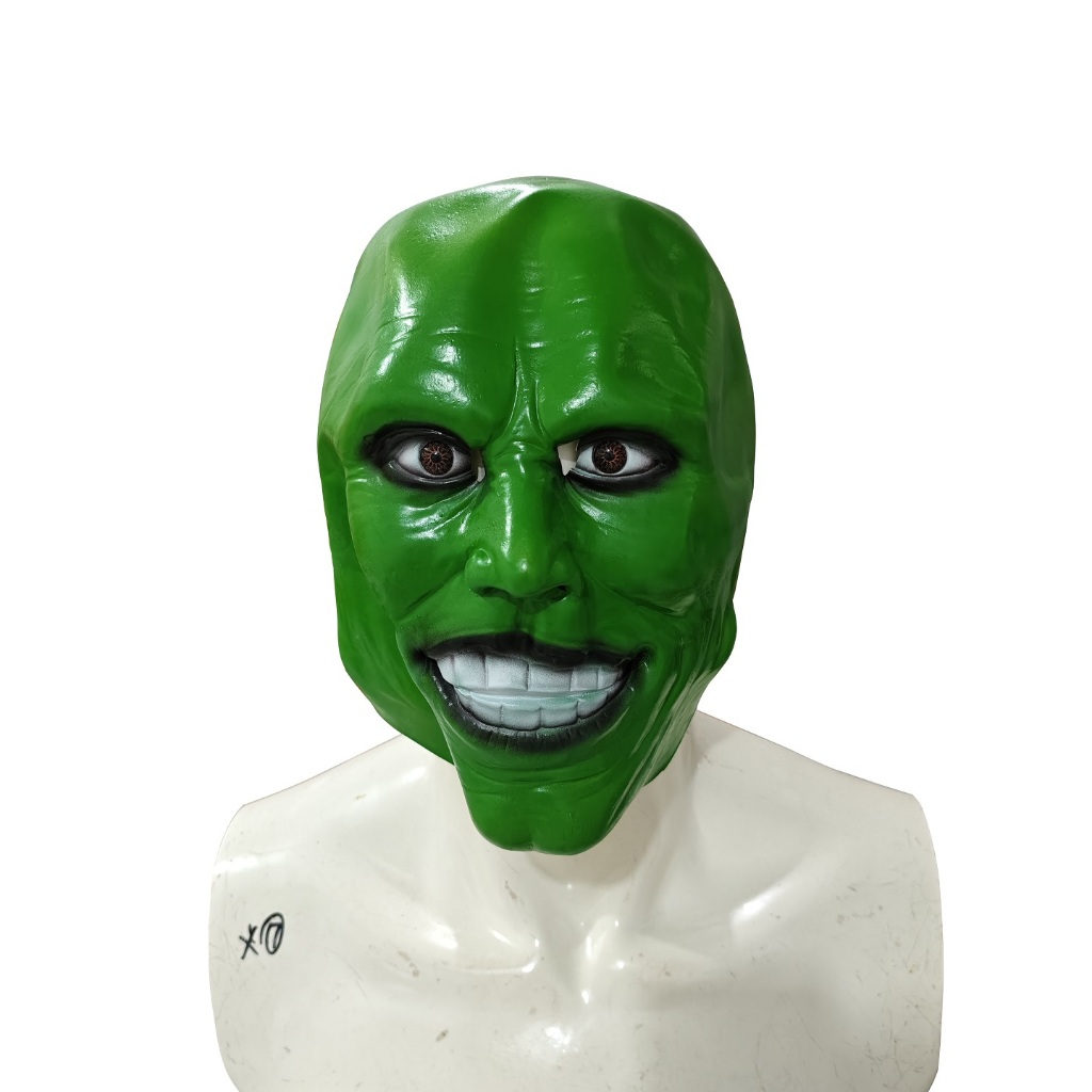 หน้ากาก Stanley Ipkiss Mask La máscara Latex Headgear ฮาโลวีนสยองขวัญ Head Cover สวมหน้ากากปาร์ตี้