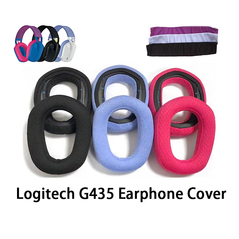 แผ่นครอบหูฟัง แบบนิ่ม แบบเปลี่ยน สําหรับ Logitech G435 G 435 LogitechG435 Earpads Ear pads  Earpbuff Ear Cushion