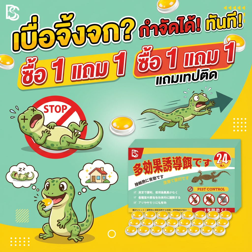 🦎สั่งซื้อแล้วได้รับ 48 เม็ด🦎ยาฆ่าจิ้งจก ยาฆ่าตุ๊กแก ยาจิ้งจก ไล่ตุ๊กแก 48 ชิ้น ใช้งานง่าย การกำจัดตุ๊กแกอย่างปลอดภัยและยาวนาน