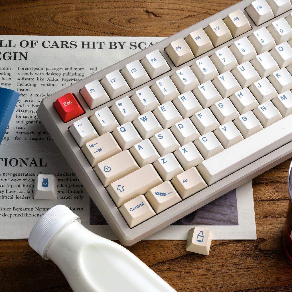 XVX นมถั่วเหลือง Themed Keycaps โปรไฟล์เชอร์รี่พิมพ์ด้านหน้า DYE-Sublimation PBT วัสดุใช้งานร่วมกับ 