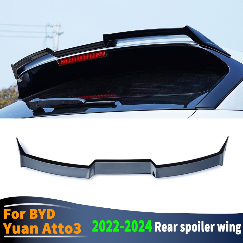 สําหรับ BYD Atto3 Yuan Plus 2022 2023 2024 ด้านหลังสปอยเลอร์ Wing ชิ้นส่วนการปรับเปลี่ยน Air Deflector Boot Lip จูนอุปกรณ์เสริม