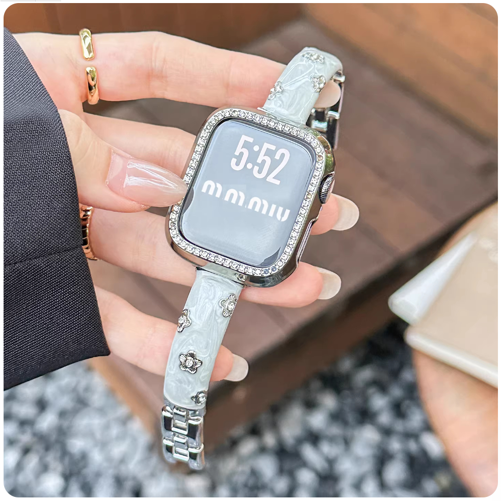 ดอกไม้สายโลหะสําหรับ Huawei Watch Fit 4 สาย Huawei Watch Fit 4 Pro Strap Metal Huawei Watch Fit 3 สา