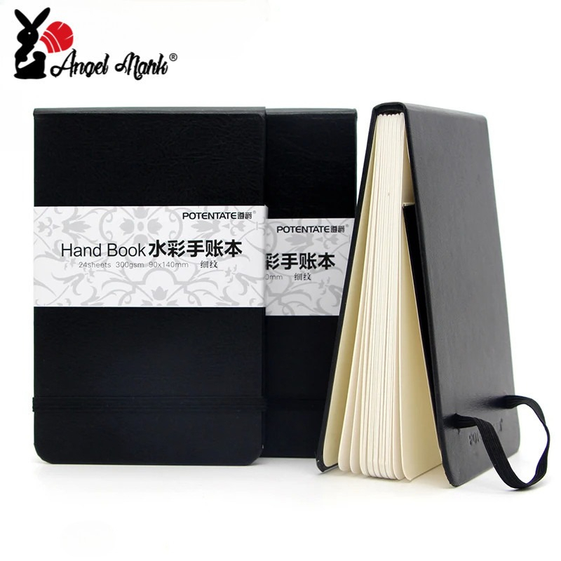 Angel Mark สมุดสีน้ํา 300GSM กระดาษ 24 แผ่น คู่มือวาดภาพ Art