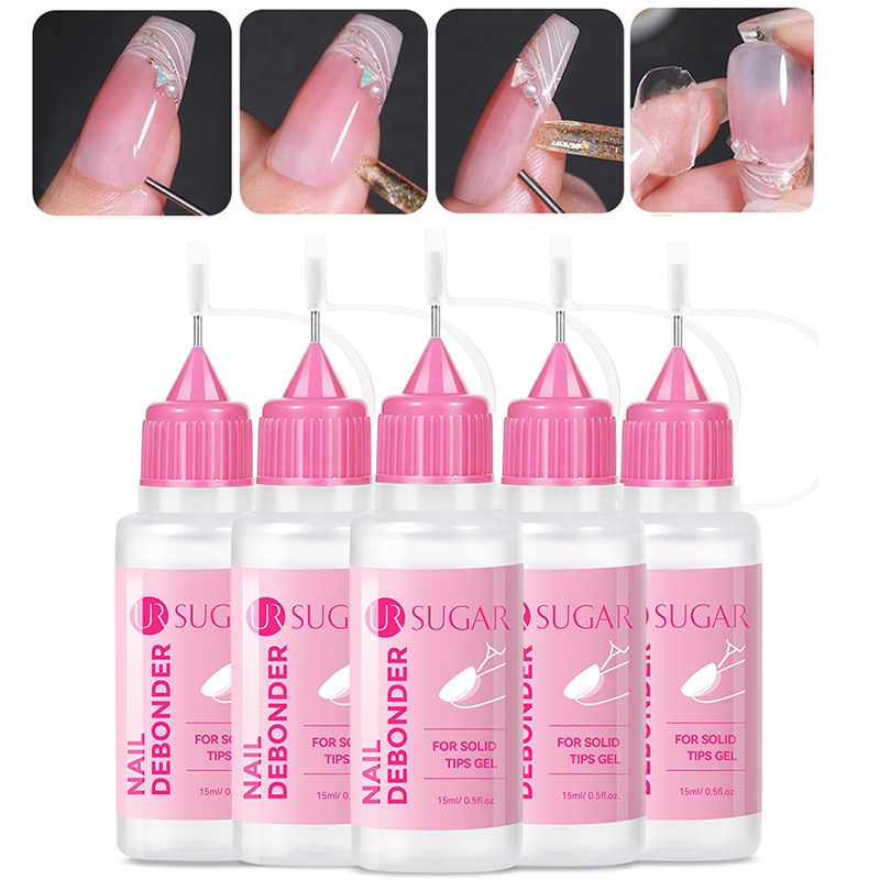 UR SUGAR 15ml 2/3/5pcs เล็บ Debonder ลบเล็บปลอมเคล็ดลับ Remover กดบนเล็บ Rhinestone Remover เครื่องมือ