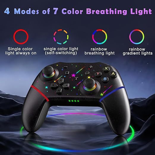 Glare RGB Light Effect Gamepad รองรับ ios Android คอมพิวเตอร์ PCswitch คอมพิวเตอร์ Handle