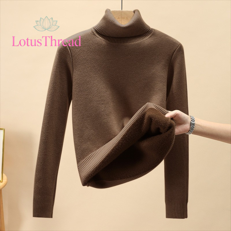 เสื้อกันหนาวคอลายเต่าน้ำหนักเบา ซับในทำจากผ้าขนสัตว์ เหมาะสำหรับสภาพอากาศต่ำกว่า -20 องศาเซลเซียส