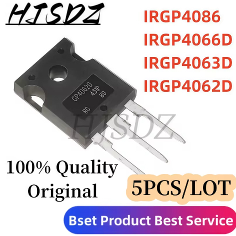 ใหม่ Original IRGP4062D TO-247 IGBT ประสิทธิภาพสูง5PCS GP4062D IRGP4063D/GP4063D IRGP4066D/GP4066 IR