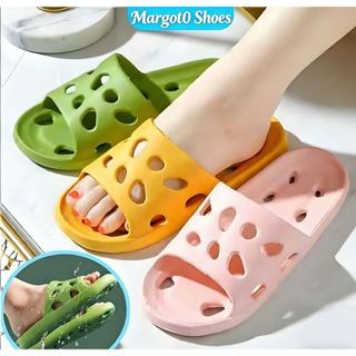 MA Durable Bathroom Shower Slipper Non-Slip Indoor Slippers Beach Slippers Quick Drying Water Leakage Slipper Unisex#DT668