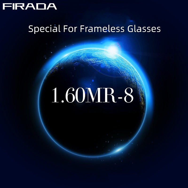 FIRADA 1.61 MR-8 - แว่นตา.Frameless พร้อมเลนส์.Ultra-Hard Scratch Resistance, UV400, และป้องกันแสงฟ้