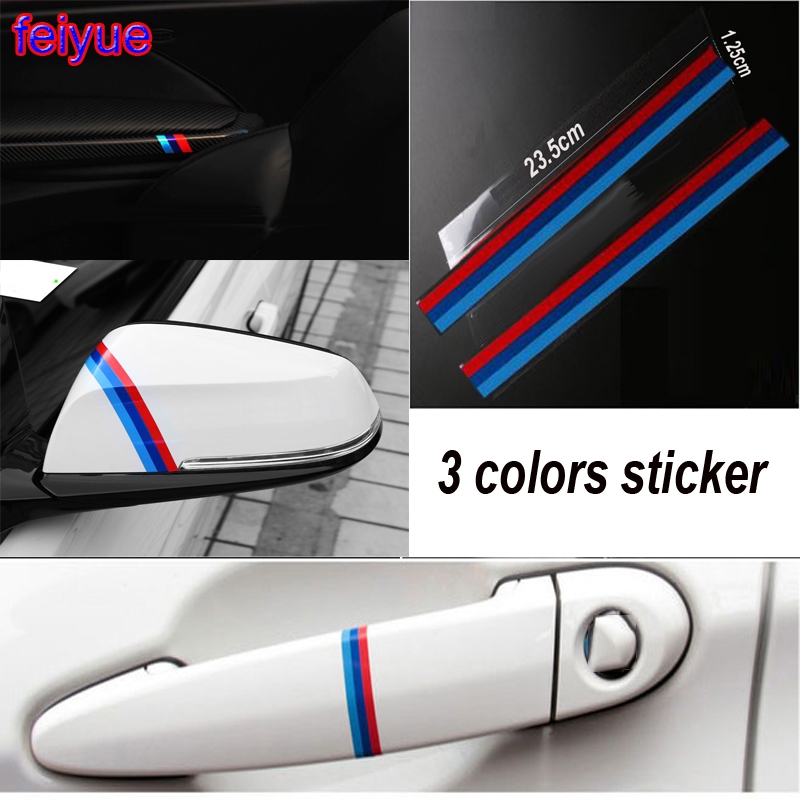 2pcs M Power MPerformance สติกเกอร์สําหรับ BMW E36 E46 E60 E90 320i 325 328 330 F30 F10 520 525 M3 M