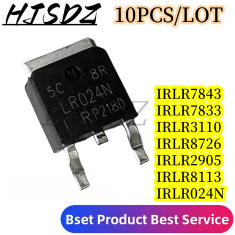 คุณภาพ IRLR024N IRLR2905 10PCSTO-252 LR2905 LR024N LR8726 IRLR3110 IRLR7833 IRLR7843 LR7843 IRLR8113