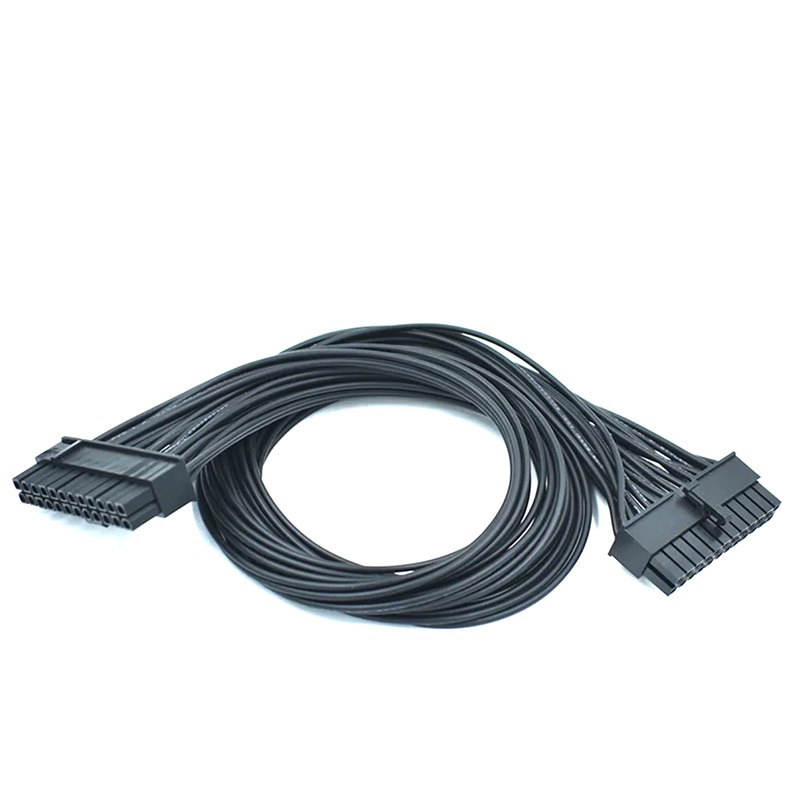 80 ซม.ATX 24Pin ถึง 20 + 4Pin สายไฟ PSU 24 Pin ชายแปลง 24 Pin เมนบอร์ดสายต่อ