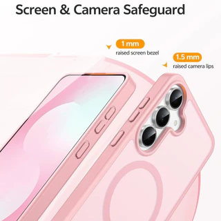 หรูหรา Strong Magnetic สําหรับ Samsung A57 A37 A17 A07 A56 A36 A26 A16 A06 A55 A35 A25 A15 4G 5G กรณี Anti-Fingerprint Matte Hard กันกระแทกฝาครอบโทรศัพท์