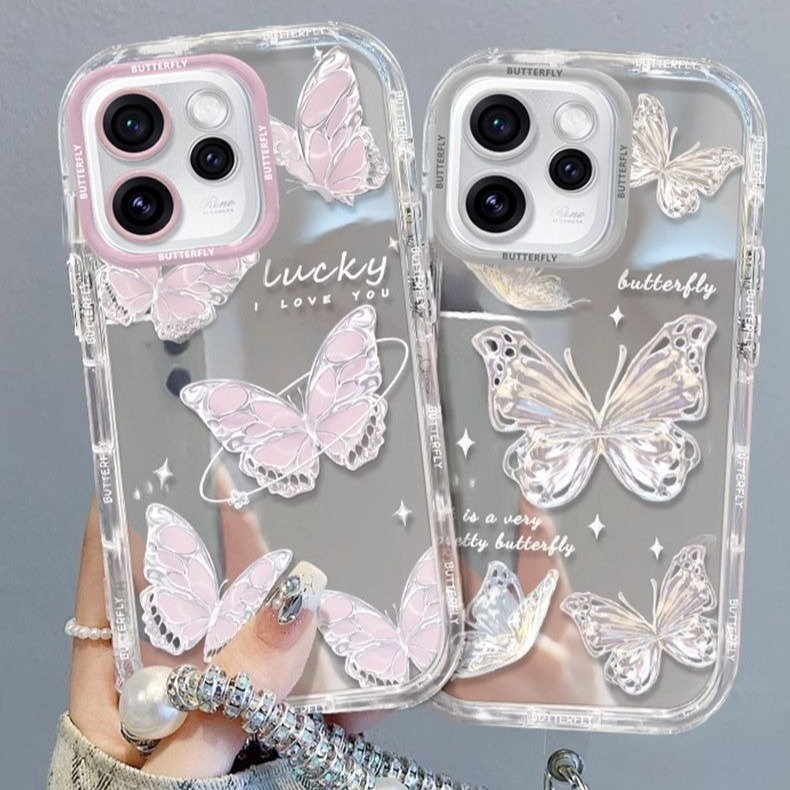 เคสสำหรับ OPPO Reno 15 14 13 5G เคส OPPO Reno 15 14 13 Pro เคส OPPO Reno 15 Pro Max เคสซิลิโคนกันกระแทกพร้อมกระจกแต่งหน้า ดีไซน์ทันสมัย