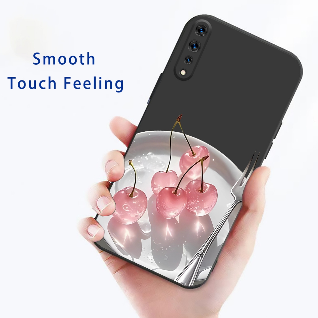 T TPU Drawing Crystal Cherry Phone Case Vivo S1