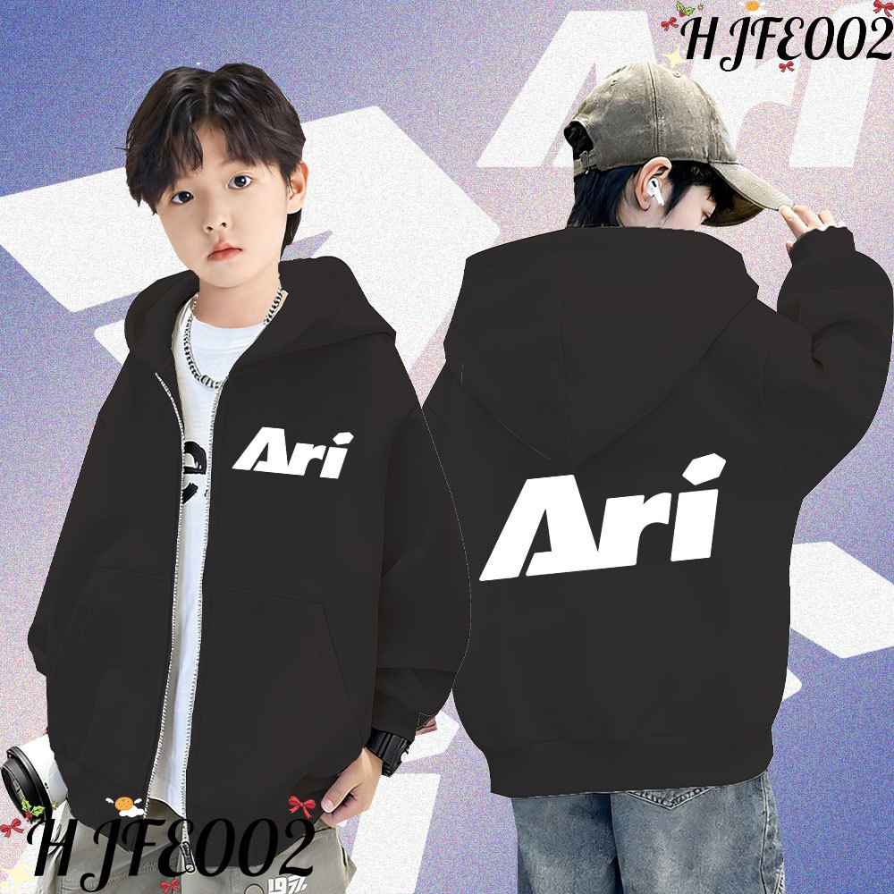 Kids Zip-up Hoodie Ari Jersey Graphic Casual Cotton เสื้อฮูด Hoodie Y2k มีทั้งชายและหญิง#01