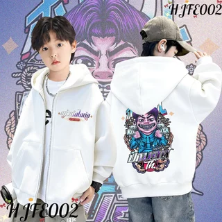 Jack Paphoฮู้ดดี้เด็กป๋าบอล Kids Zip-up Hoodie ผ้าCotton 100% ใส่สบาย ไม่หด ไม่ย้#01