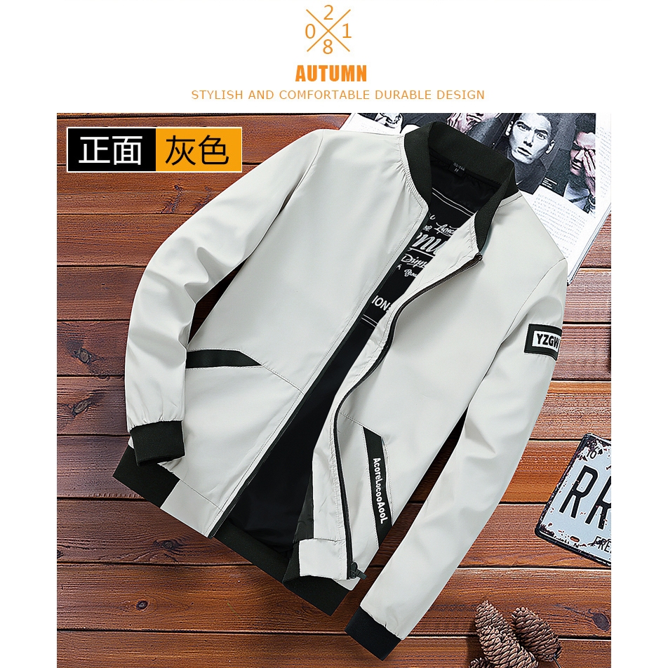 แจ็คเก็ตอเมริกันผู้ชาย Ruffian สไตล์เรโทรและสวมใส่ง่าย สำหรับฤดูใบไม้ผลิและใบไม้ร่วง มีกระเป๋ามากมายและเหมาะสำหรับการขับรถจักรยานยนต์ - รูปที่ 4