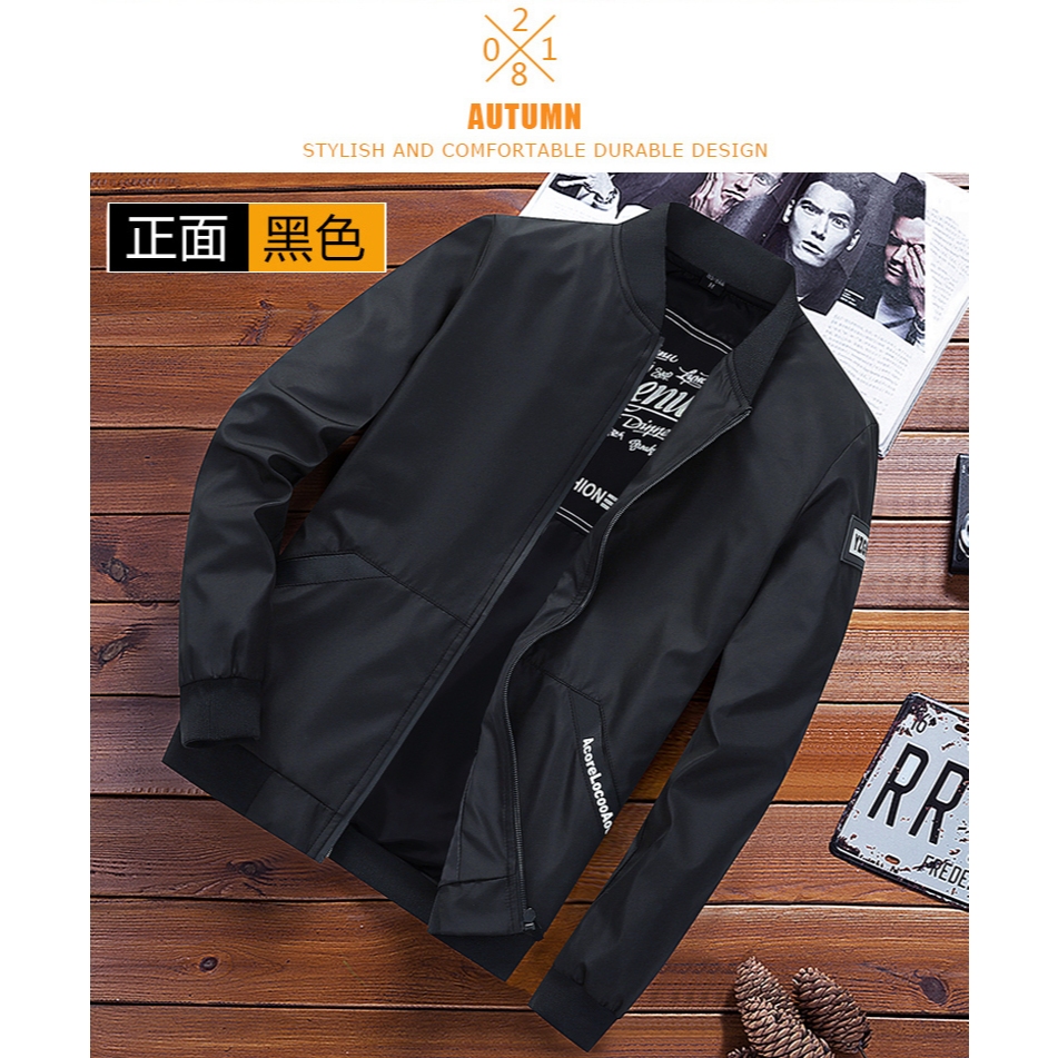 แจ็คเก็ตอเมริกันผู้ชาย Ruffian สไตล์เรโทรและสวมใส่ง่าย สำหรับฤดูใบไม้ผลิและใบไม้ร่วง มีกระเป๋ามากมายและเหมาะสำหรับการขับรถจักรยานยนต์ - รูปที่ 3