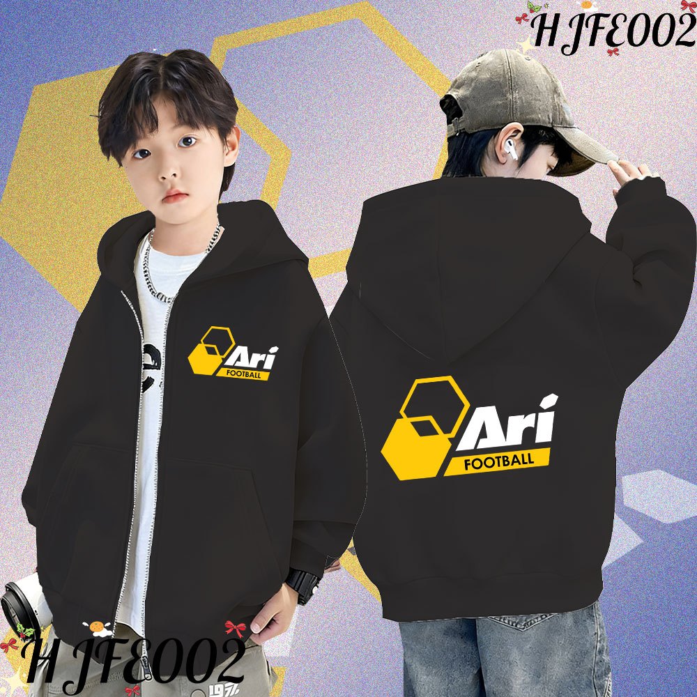 Kids Zip-up Hoodie Ari Jersey Graphic Casual Cotton เสื้อฮูด Hoodie Y2k มีทั้งชายและหญิง#02