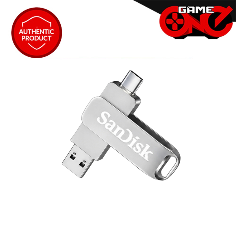 Sandisk Type-C 2-in-1 โทรศัพท์มือถือ U Disk แฟลชไดรฟ์ Dual Drive Flash Memory USB 3.0 ความเร็วสูง ​​Memory Stick แฟลชไดรฟ์โลหะ OTG 64GB/1TB/2TB