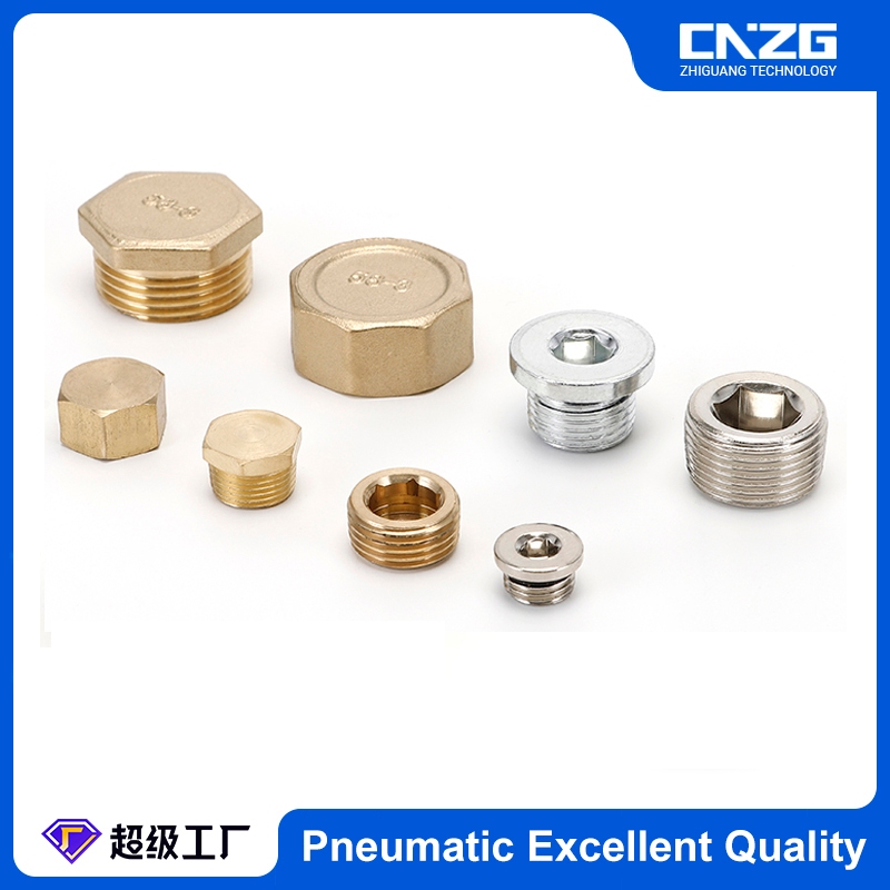 ชายหญิงด้ายทองเหลือง/ท่อเหล็ก Hex หัวท่อหมวก Manifold ปลั๊ก Fitting Connector BSP1/8 1/4 3/8