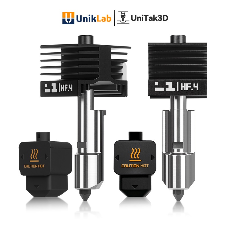 อัปเกรด ปริมาณการไหลสูง Bambu Lab P2S/H2D/H2S Combo 3D Printers Hotend, 0.4mm หัวฉีดเหล็กแข็ง พร้อมถ