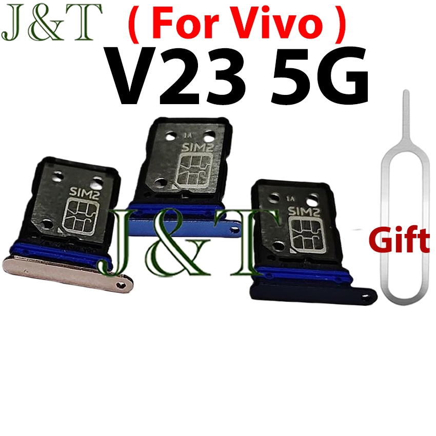 ใหม่ซิมการ์ดถาดสําหรับVivo V23 5G S12 Card Holder Reader SD Slotอะแดปเตอร์ฟรีPin