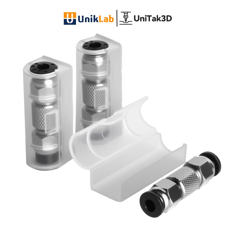 3PCS 3D Printer PTFE Tube ตัวเชื่อมต่อ ข้อต่อโบเดนสเตนเลส for Bambu Lab X1/X1C/X1E/P1P/P1S 3D193-3