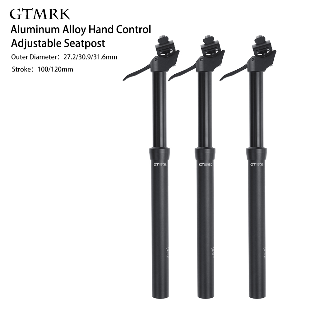 รีโมทคอนโทรล Dropper Seatpost จักรยานเสือภูเขา Dropper Seatpost ระยะไกลไฮดรอลิก 27.2 มม./30.9/31.6/3