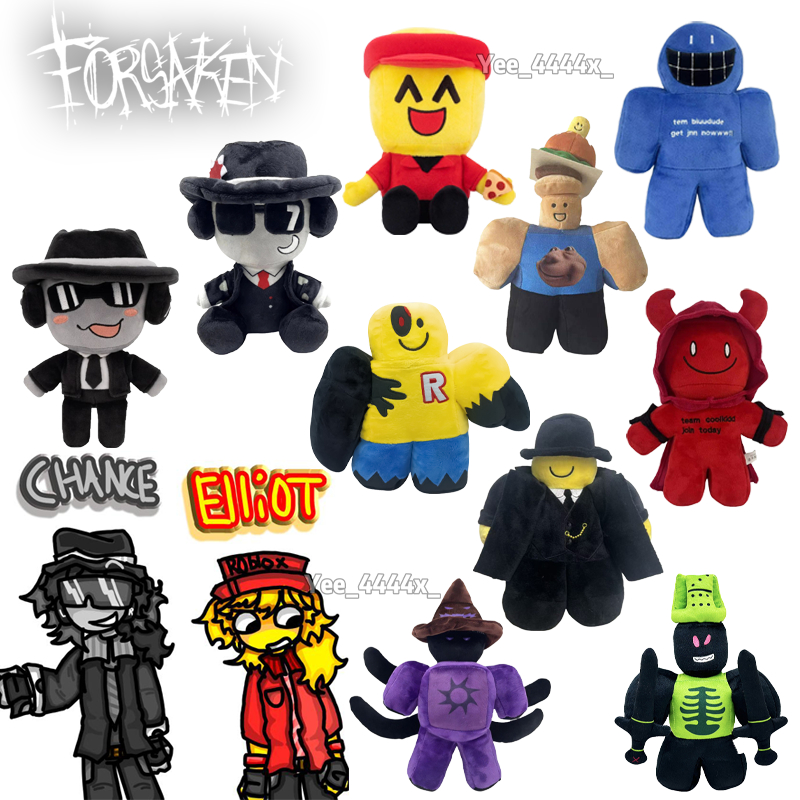 ร้อน Roblox Forsaken Plushie ตลก Forsaken Chance Elliot c00lkidd 1x1x1x1 ของเล่นตุ๊กตาเด็กวันเกิด ch