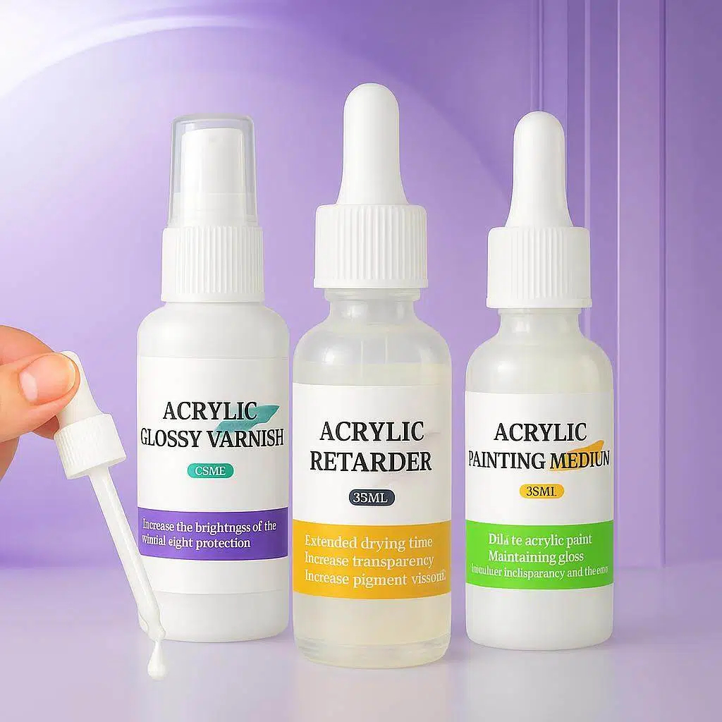 ทินเนอร์ผสมสีอะคริลิค กรณีสีหนืด ปริมาณ 35ml ใช้ได้ดีกับงานระบายสีตามตัวเลข DIY น้ำยาผสมสีอะคริลิค