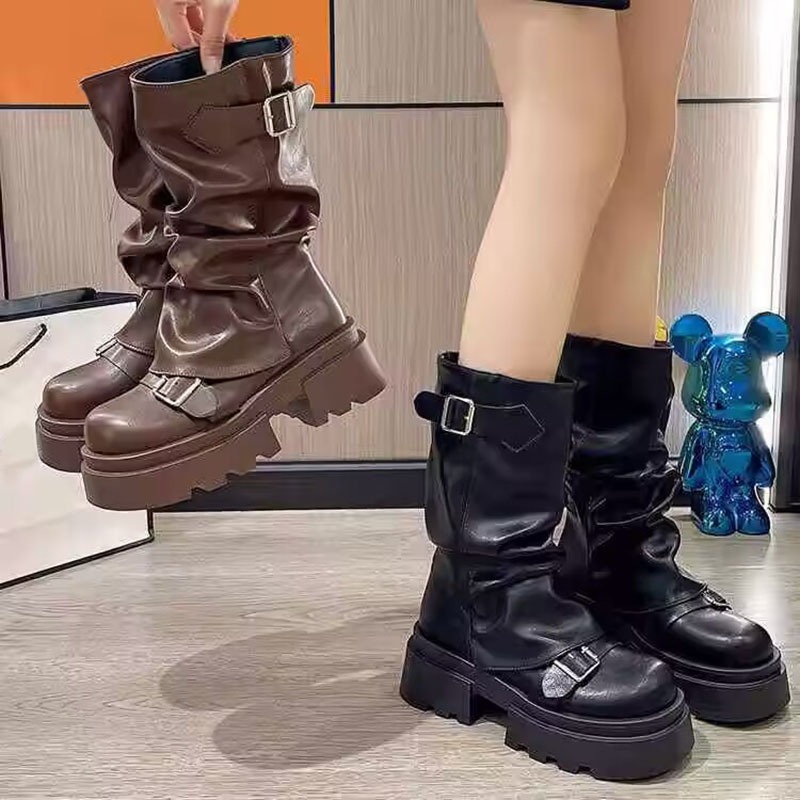 รองเท้าหนังสไตล์อังกฤษ ขนาด 35-40 หนานุ่ม สวมใส่ง่าย