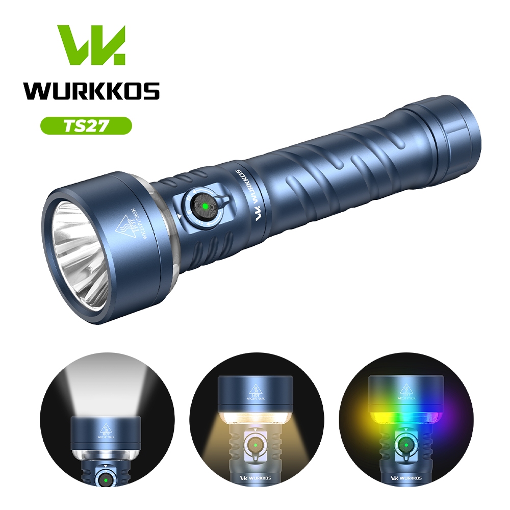 ไฟฉายพกพา Wurkkos TS27 ปรับแสง.RGB และอุณหภูมิสี ชาร์จด้วย Type-C