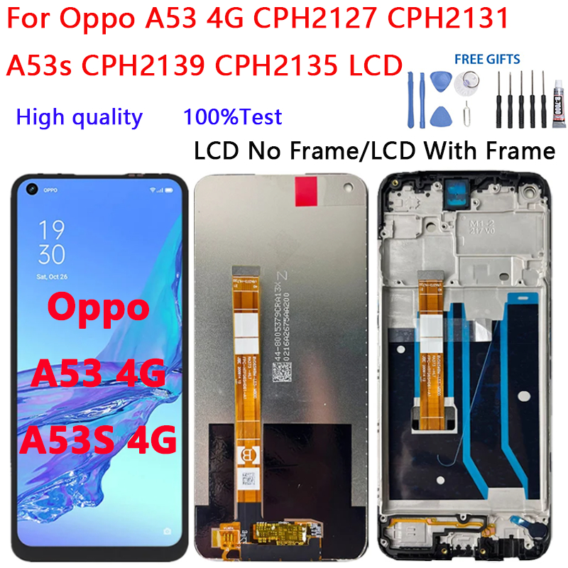 สําหรับOppo A53 4G CPH2127 CPH2131 A53s CPH2139 CPH2135 จอแสดงผลLCD Touch Screen Digitizer Assemblyเ