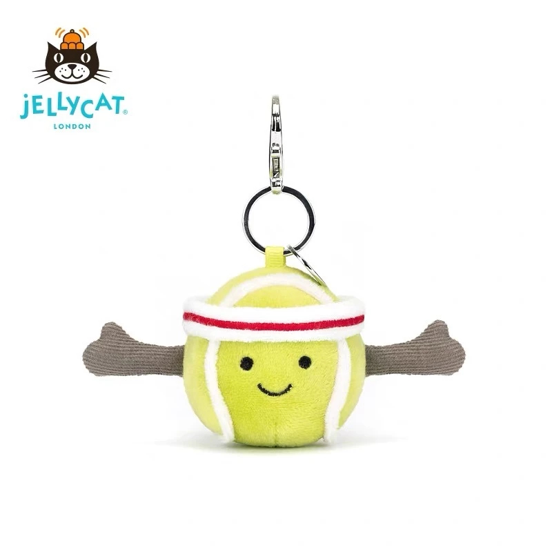 100% Official Authentic UK Jellycat Amuseables Sports Tennis Bag Charm Plush Keychain