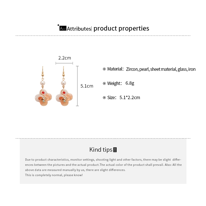 DREJEW Gold Fower & สีสัน Rhinestone Drop ต่างหูแฟชั่นผู้หญิงอินเทรนด์ทุกวัน Stylish เครื่องประดับอุปกรณ์เสริม - รูปที่ 7