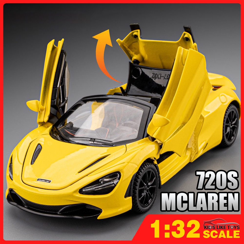 KLT 1:32 McLaren 720s Diecast รุ่นรถโลหะผสมรถของเล่นคอลเลกชันของขวัญสําหรับเด็กเด็กผู้หญิง