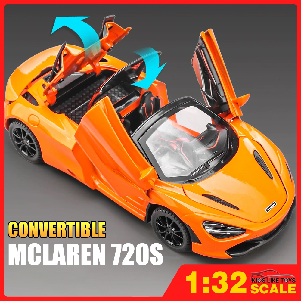 Klt 1:32 McLaren 720S Supercar โมเดลรถเหล็กรถโลหะผสมของเล่นของขวัญสําหรับเด็กเด็กผู้หญิง
