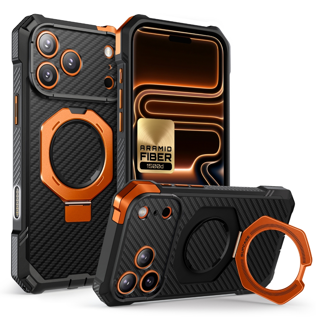 SUPCASE UB Grip Aramid Fiber สําหรับ iPhone 17 Pro Max กรณี Kickstand กล้องควบคุมใช้งานร่วมกับไร้สายชาร์จทหารเกรด Drop Protection เคสโทรศัพท์แม่เหล็ก