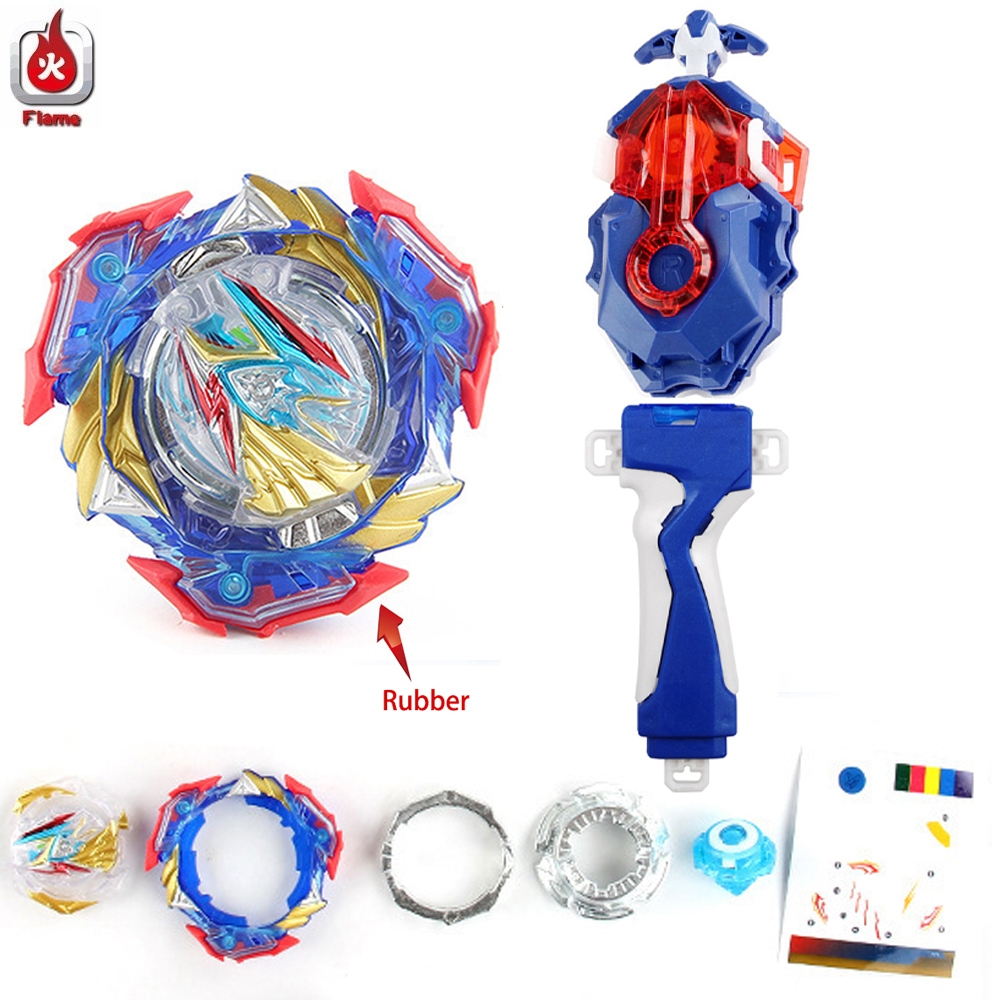 Flame Burst Gyro Battle GT B-205 สีฟ้า Ultimate Valkyrie Wing Top เด็ก Fine ของเล่น