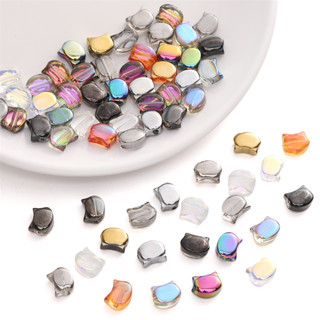 ลูกปัดแก้วแมว ขนาด 10x8 มม. แพ็ค 10 ชิ้น/ถุง เหมาะสำหรับทำ D…