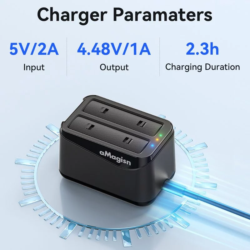 aMagisn Fast Charge Hub สำหรับเคสชาร์จแบตเตอรี่กล้อง Insta360 X4 Air อุปกรณ์เสริมกล่องชาร์จ Battery Charger thumbnail 3