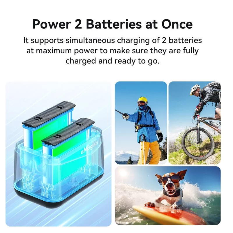aMagisn Fast Charge Hub สำหรับเคสชาร์จแบตเตอรี่กล้อง Insta360 X4 Air อุปกรณ์เสริมกล่องชาร์จ Battery Charger thumbnail 6