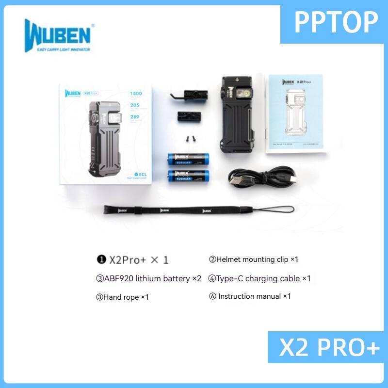 ไฟฉายซูมพกพา Wuben X2Pro อัพเกรดใหม่ สำหรับขี่จักรยานและแคมปิง