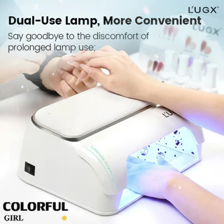 LUGX LG802/LG802S UV LED เครื่องเป่าเล็บ 56W 42 ไฟ 15°ออกแบบการป้องกันการมองเห็นพร้อมแผ่นรองมือในตัวแห้งเร็วแม้แสงปกป้องผิวจะไม่ทําให้มือมืด พื้นที่ขนาดใหญ่จับชนถาดที่ถอดออกได้สามารถให้การชาร์จ/รุ่นปลั๊กอิน